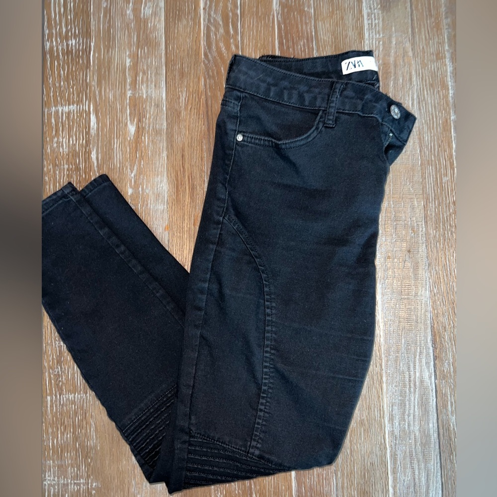 Zara Black High Waisted Skinny Jeans